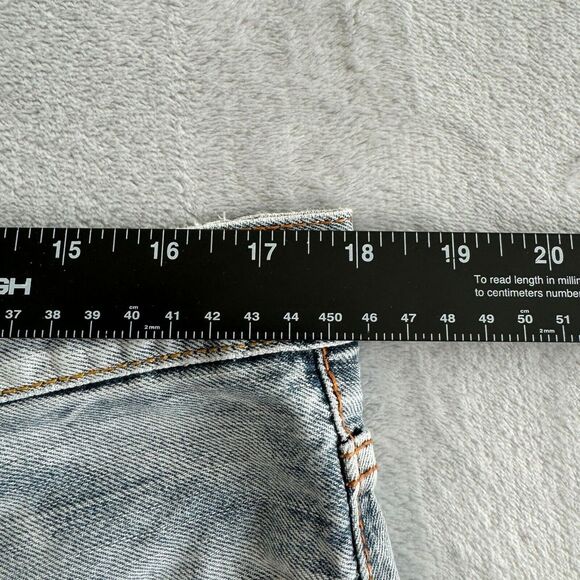 Request Jeans Shorts Mens 36 Blue Cutoff Frayed Distressed 5 Pocket Y2K - Picture 8 of 10